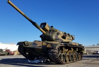 Photo op with a tank at Battlefield Vegas!