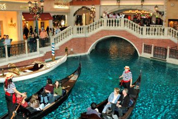 Feel like your in Italy with a Gondola ride inside The Venetian.