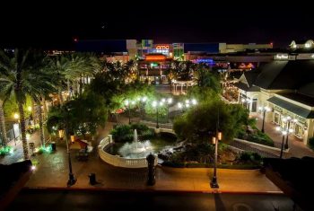 Town Square at night.