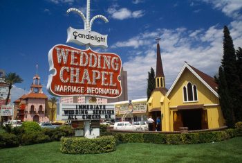 A Wedding chapel of Las Vegas.